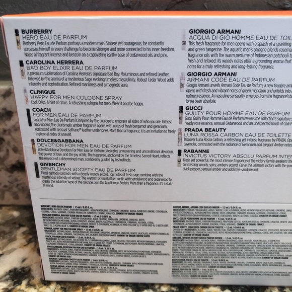 15pc Sampler Ulta Beauty The Perfect Gift - Men's Fragrance Discovery Set Kit - Picture 4 of 6